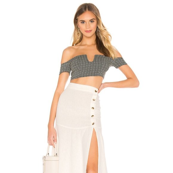 Free People Lucky Now Brami Off Shoulder Crop Top - Picture 5 of 11